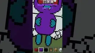 made butterfree pixel art in minecraft. #shorts #minecraftshorts #minecraft #pok&eacute;mon