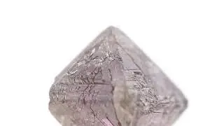 2.36 Carat Rough Octahedron Crystal Pink Purple Uncut Natural Loose Diamond