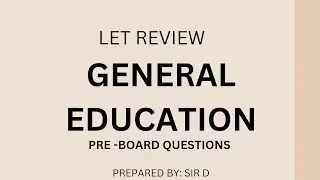 PRE-BOARD|GENERAL EDUCATION #newcurriculum #lpt #boardexam #futurelpt #fypシ #fypシ