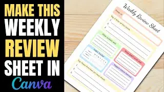DIY Weekly Review with Habit Tracker in Canva | Full Tutorial