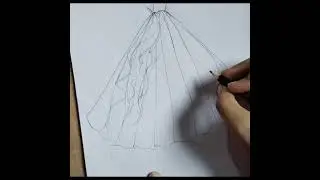How to draw a simple ball gown #pencildrawing #sketch ❤️&zwj;🔥👗