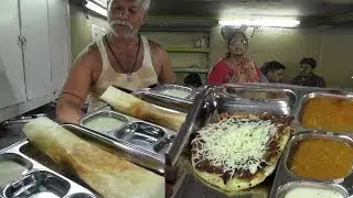 Masala Dosa & Onion uttapam | Indian Street Food | Baro Bazar Kolkata | Best Breakfast for