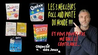 Qwixx, Sixto et Qwinto les 3 meilleurs/ top roll and write.