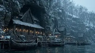 Peaceful Medieval Winter Night | Calm Celtic Music for Sleep & Relaxation