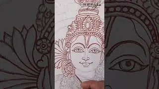 GURUVAYURAPPAN Mural Painting #shorts #mural #art#paintingtutorialforbeginners #skeching #viral