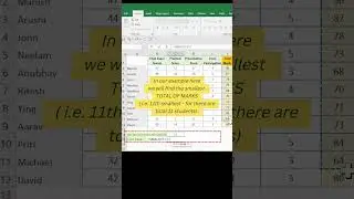 Find nth smallest value in Excel #shorts #youtubeshorts  #excel  #exceltech #shortsyoutube #small