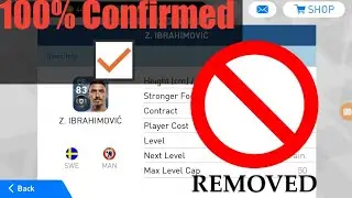 PES 2019 player Removed Confirm 100%