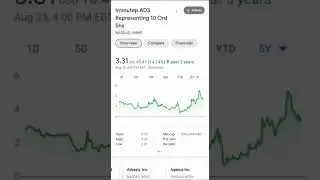💸💸 IMMP Immutep ADS Representing 10 Ord Shs Stock Market update #shorts 😱😱😱😱 AMAZING OPPORTUNITY 😳😳😳