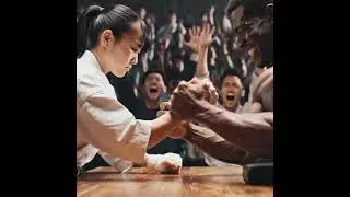 this girl is really strong #ArmWrestling​ #FunnyFails​ #EpicMoments​ #UnderdogWin​ #ai