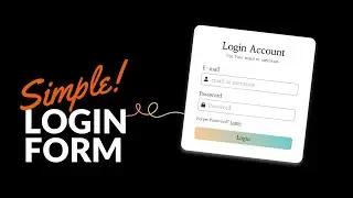 how to make login form using html and css || create form in html with css