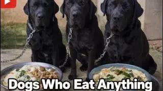 Dogs who eat anything 🫠 #labradordog #labradorvideo #dogeating