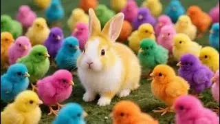 Colorful Chicken, Cute Chicken, Duck, Rainbow Chicken, Rabbit, Cute Animals