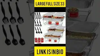 Large Full Size 33-Pcs Disposable Chaffing #shorts #amazon #beautifultools #kitchenware #tinytools