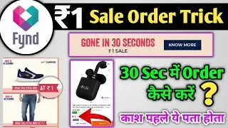 Fynd App Huge लूट | ₹1 Rupees Sale Unlimited Order Trick | Fynd 1rs Products Order Trick | #₹1store
