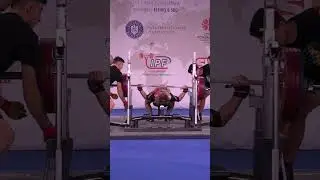 World Record Bench Press Equipped with 222.5 kg by Mariusz Grotkowski POL in 66 kg class