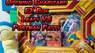 Opening Pokemon TCG Charizard EX Box! Leafy VS Postman Patty (Code card giveaway)