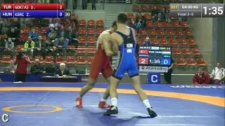 BRONZE GR - 80 kg: Dogan GOKTAS (TUR) df. Zoltan KERI (HUN), 8-2