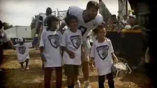Local kids escort Cowboys