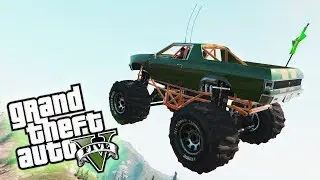 GTA V: CARRO MONSTRO COM RODAS GIGANTES!! ‹ Koow ›