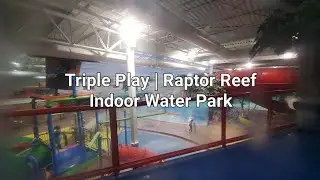 Brandonblogs Triple Play | Raptor Reef Indoor Water Park Water Slides 2025