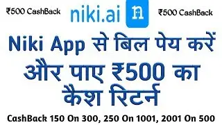 Get रू 500 Cashback On NIKI App Any Biil Payment And Pay VIA PayPal