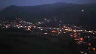 Combe Martin, North Devon at night - DJI Mini 4 Pro