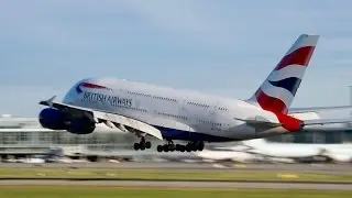 **VERY LOW GO-AROUND** British Airways Airbus A380-841 [G-XLEH] at YVR