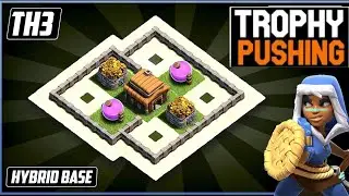 BEST NEW TH3 HYBRID/TROPHY Base 2021!! COC Town Hall 3 (TH3) Trophy Base Design - Clash of Clans
