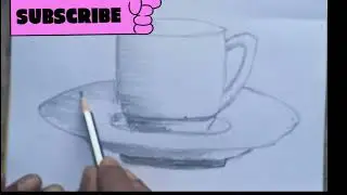 How to draw cup and sauser#kaise draw kare cup aur plate#कप और प्लेट कैसे निकाले.