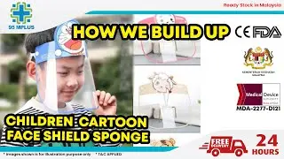 【𝐅𝐀𝐂𝐄 𝐏𝐑𝐎𝐓𝐄𝐂𝐓𝐈𝐎𝐍】Kids Face Shield with sponge