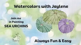 Watercolor Tutorials step by step / Sea Urchins