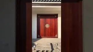 Antique Solid Wood Door Works | Sanheyuan Pineapple Grid Self-Built House Door #ubwoodcraftstudio