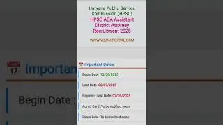 HPSC ADA Recruitment 2025 Apply Online for 255 Assistant District Attorney Vacancies #govtjobs #hpsc