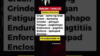 #346 #endurance #fatigue ##grinder #translation  #english #englishlearning #tagalog #education