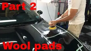 Trashed Corvette Clear Coat! Let's CORRECT It!! Part 2!! WOOL PADS!!