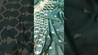 FABRICS-  Soft Organza Sparkle  Gold foil print   BLOUSE FABRICS- Banglore    Total Colors -4