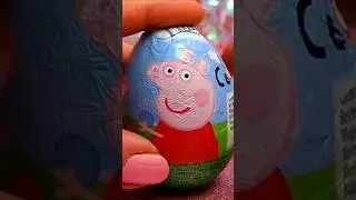 ASMR UNBOXING Peppa Pig Chocolate Egg Review ❤️#shorts #asmr #peppapig #chocolate #egg #trending
