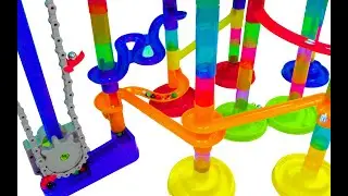 Marble Genius Marble Run Extreme Set! Motorized Marble Race!
