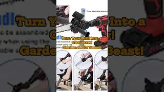 Electric Drill to Chainsaw Converter&ndash;Mini Logging Saw Adapter for Garden Cutting, Woodworking & DIY
