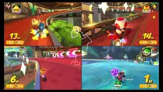 MarioKartWorld Switch 2 4 player fun random maps 4 team challange #nintendoswitch2 #mariokart #games