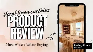 Beautiful Vintage Floral Linen Curtains | Aesthetic Home Update Review
