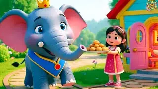 Hathi Raja Kahan Chale 🎶 | Cute Hindi Poem for Children | Kids Fun @GiggleMango