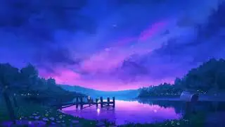 Captivating Anime Scene with Serene Music - A Tranquil Journey