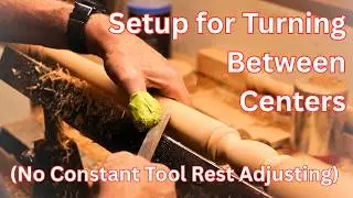 Lathe setup for turning between centres.