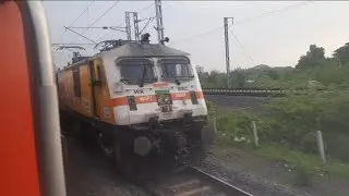 EMD Rampage, Crossing AK RAJDHANI n skipping Navsari at 130 kmph