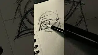 How I draw realistic eyes (step-by-step)  #art #pencildrawing  #trending