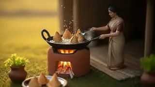 Miniature Village Cooking 😍 | Tiny Woman Makes Samosa & Momo