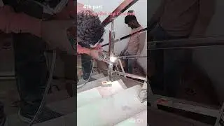 Stairs steel railing install video #steel #bollywood #love #song #hindisong #steelstuds #homedecor