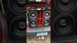 alto falantes shockforce  tocando forte #shorts #somautomotivo  #youtubeshorts