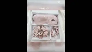 Silk Pillowcase, Sleep Mask, Scrunchies, Face Mask Set in Gift Box